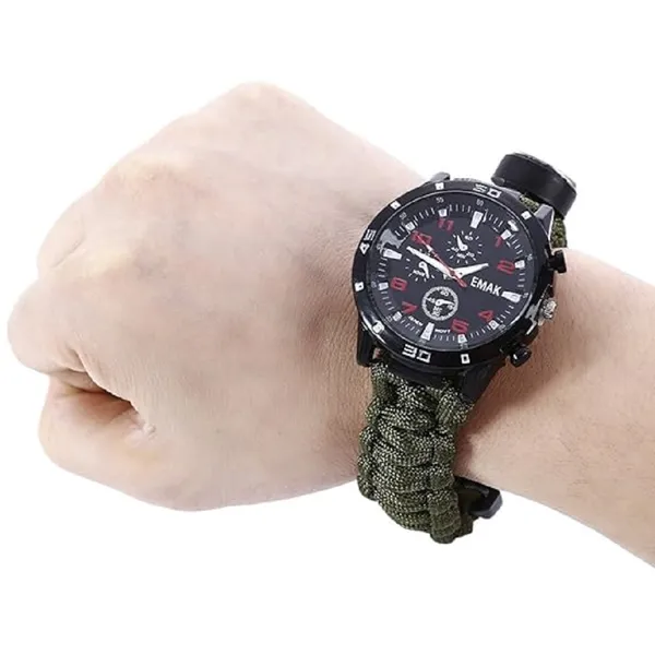 Green_Emergency_Survival_Watch_With_Paracord