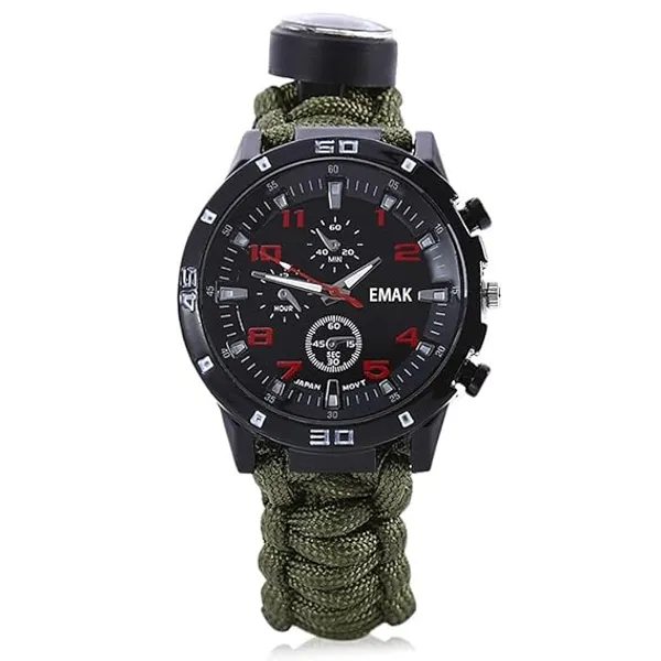 Green_Emergency_Survival_Watch_With_Paracord