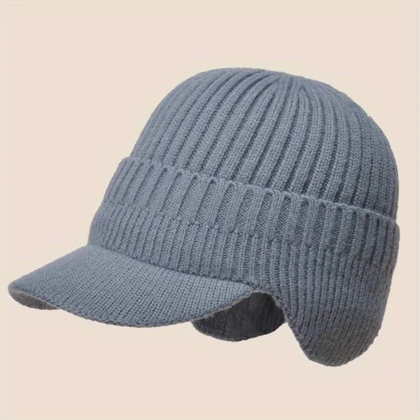 Grey_S_Wool_Winter_Beanie_Earflaps_Baseball_Cap_With_Warmer_Outdoor_Fleece_Hat_With_Visor