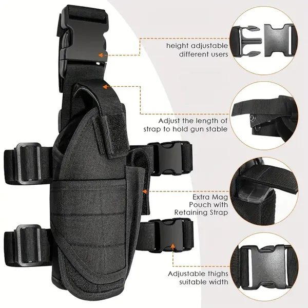 FLYTOP_Leg_Pistol_Holster_for_Right&Left_Hand,_Leg_Gun_Holster_for_Men,_Airsoft_Thigh_Pistol_Holster_Leg_Holsters_for_Pistols_Universal