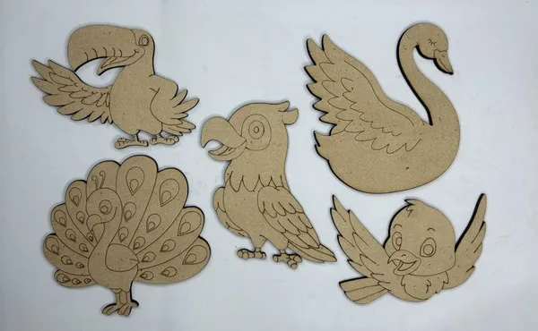 DIY_Home_Decoration_Birds_MDF_Board,_Pre-Marked_Wall_Art,_Painting,_Kids_Projects,_Home_Decoration,_Brown_Colored