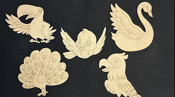 DIY_Home_Decoration_Birds_MDF_Board,_Pre-Marked_Wall_Art,_Painting,_Kids_Projects,_Home_Decoration,_Brown_Colored