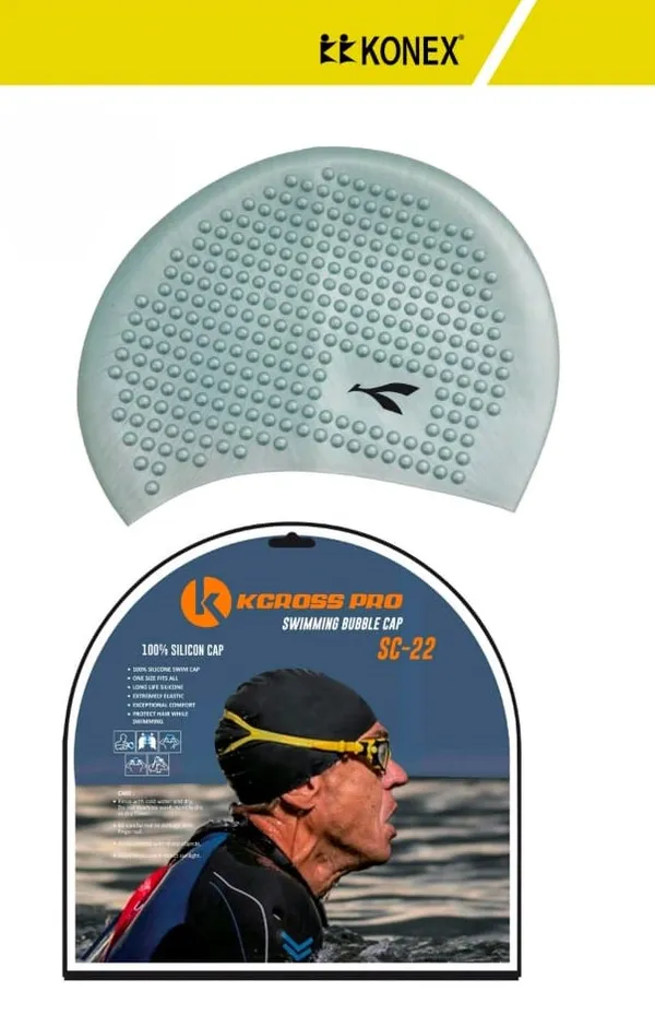 Konex_Swimming_Cap_for_Men,_Women_&_Kids,_Bubble_Designed_Waterproof_Premium_Silicon,_Stretchable_&_Quick_Dry,_Prevents_Hair_Pull_&_Chemical_Damage