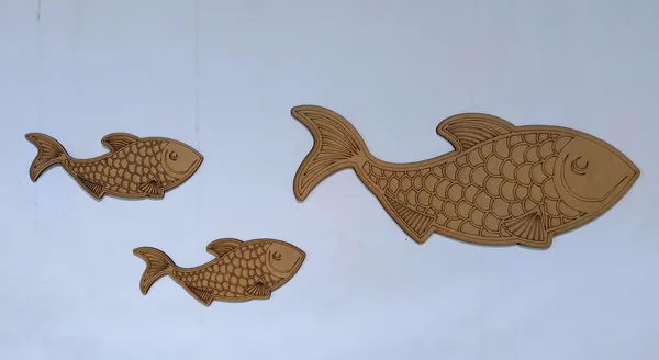 Toyjet_Educational_Products_MDF_Fish_Wall_Art_Set,_Brown,_Laser_Cut_Scale_Pattern,_30cm_and_15cm_Sizes,_Contemporary_Style,_Indoor_Home_Decor,_3_Pieces