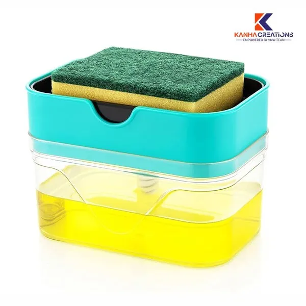 Sky_Blue_2_In_1_Soap_Dispenser_With_Sponge_Holder