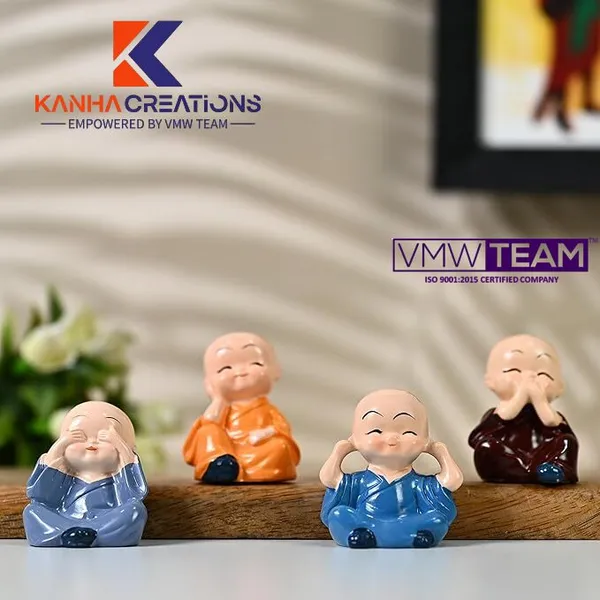 Multicolor_Resin_Mini_Buddha_Monk_Figurines_(Set_Of_4)