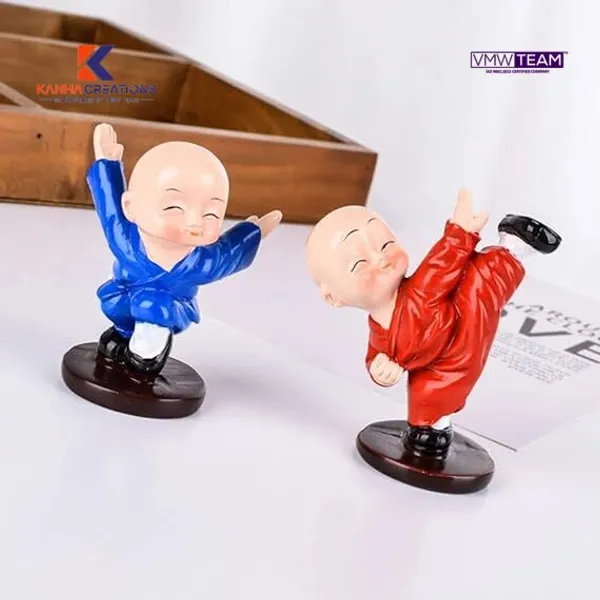 Multicolor_Baby_Monk_Kung-Fu_Buddha_Set_Of_4_Statue