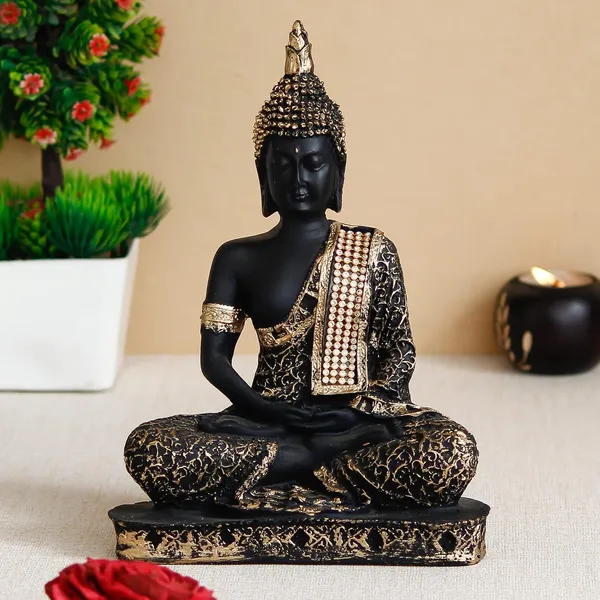 Black_Handcrafted_Resin_Meditating_Lord_Buddha_Idol_For_Home