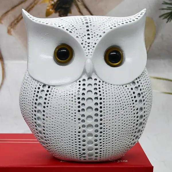 White_Modern_Classy_Handicraft_Lucky_Owl_Figurines_Showpiece