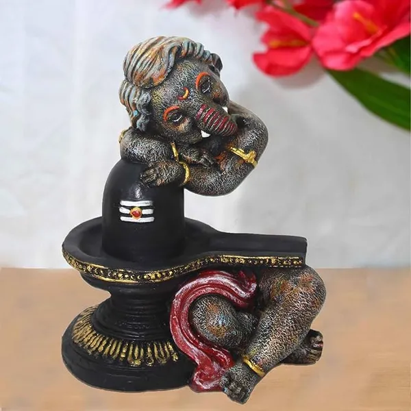 Black_Hand-Carved_Shivling_Ganesha_Statue