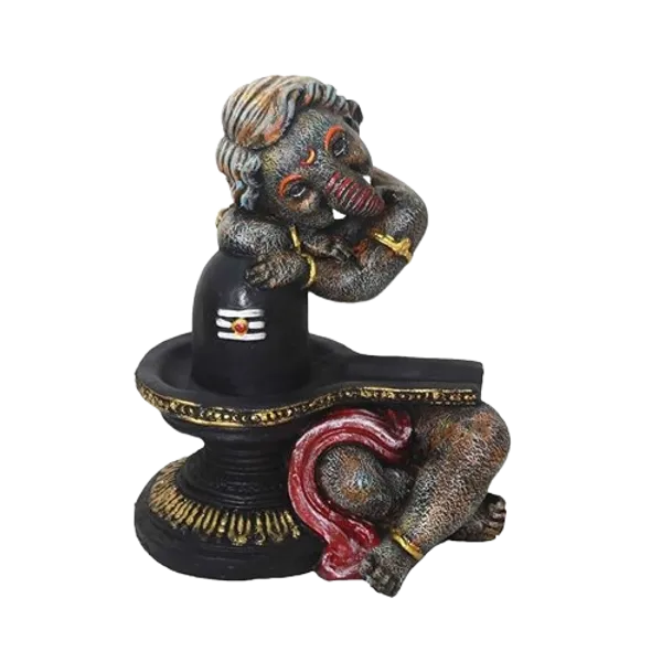 Black_Hand-Carved_Shivling_Ganesha_Statue