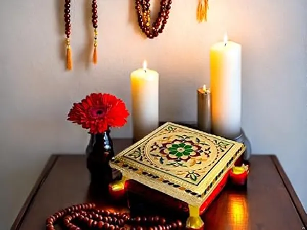 Golden_Jaipuri_Handcrafted_Wooden_Bajot_Chowki_With_Meenakari_Artwork
