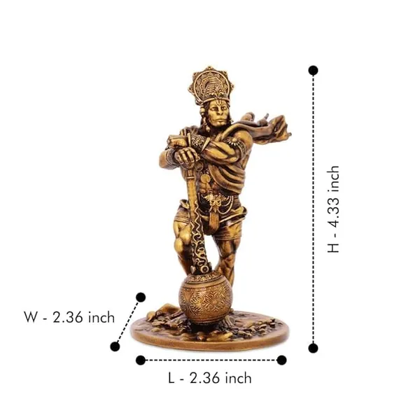 Golden_Resin_Lord_Bahubali_Hanuman_Idol