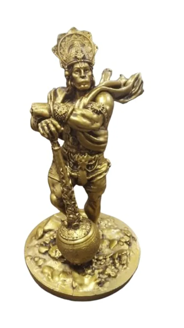 Golden_Resin_Lord_Bahubali_Hanuman_Idol