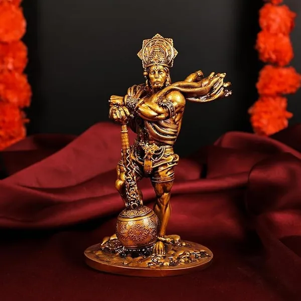 Golden_Resin_Lord_Bahubali_Hanuman_Idol