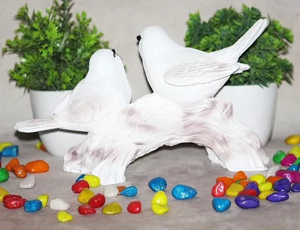 White_Polyresin_Love_Birds_Sitting_On_Branch_Statue