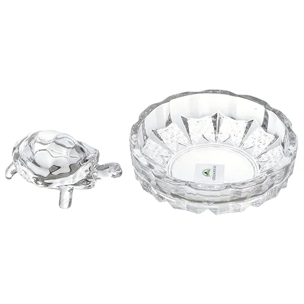 Transparent_Crystal_Glass_Feng_Shui_Turtle_With_Plate