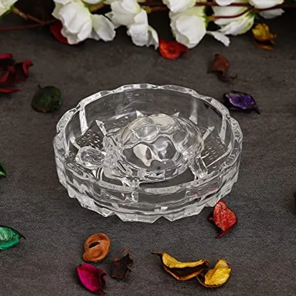 Transparent_Crystal_Glass_Feng_Shui_Turtle_With_Plate