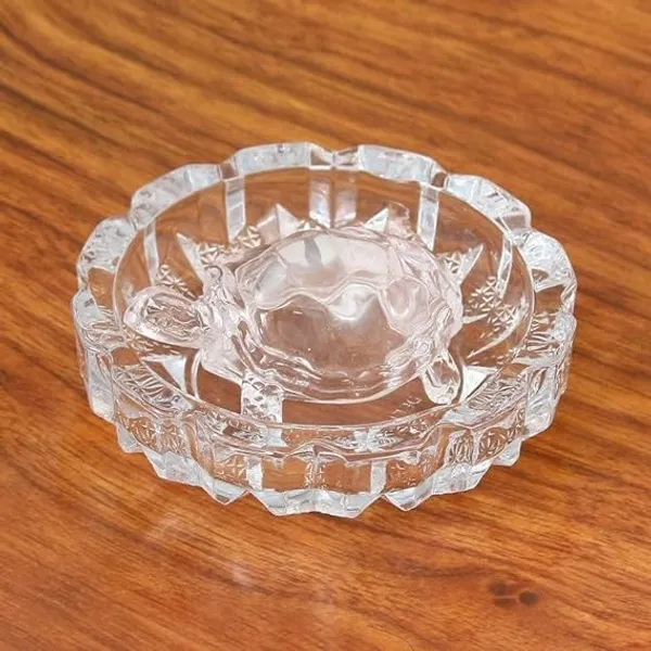 Transparent_Crystal_Glass_Feng_Shui_Turtle_With_Plate