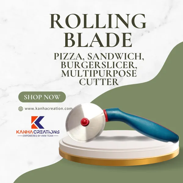 White_Premium_Stainless_Steel_Pizza_&_Roti_Cutter_|_Non-Slip_Ergonomic_Handle_|_Food_Grade
