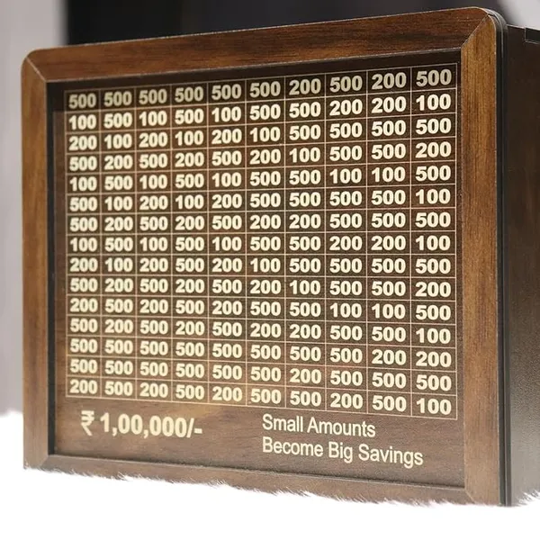 Brown_Smart_Savings_Box_|_₹1,00,000_Challenge_Piggy_Bank