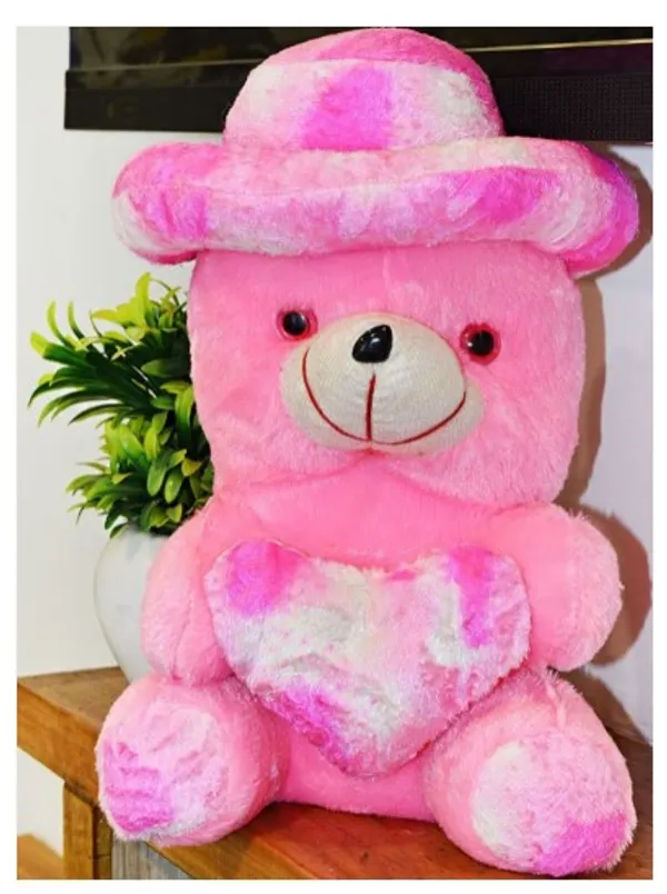 Pink_Huggable_Plush_Teddy_Bear_With_Heart_For_Kids