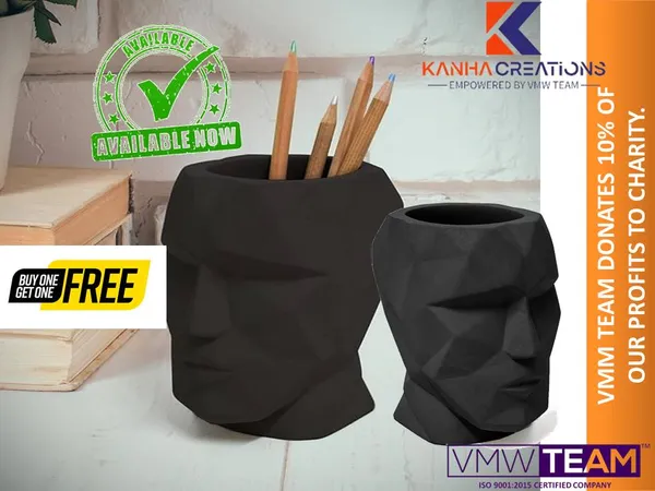 Black_Clay_The_Head_Pen_Container