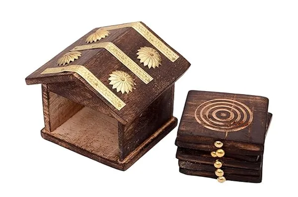 Brown_Wooden_Tea/_Coffee_Coaster_Set_With_Decorative_Stand