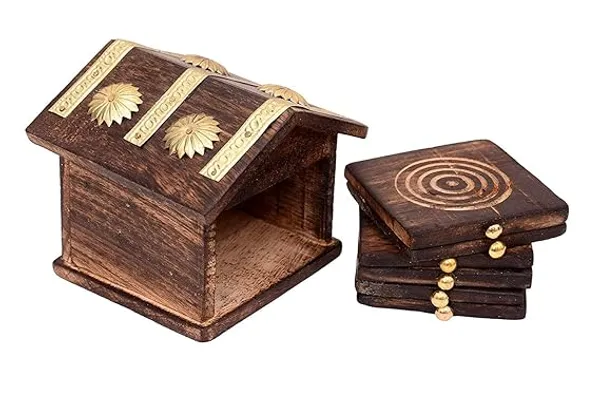 Brown_Wooden_Tea/_Coffee_Coaster_Set_With_Decorative_Stand