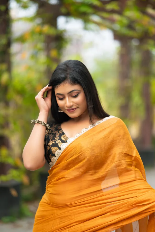 Orange_Golden_Raga_tissue_With__Lace_Border_Saree_For_Women_&_Girls