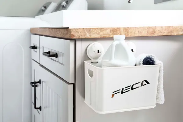 D5_Diana_Storage_Basket_with_2_Suction_Cup_-_White_-_Capacity:_10_kg