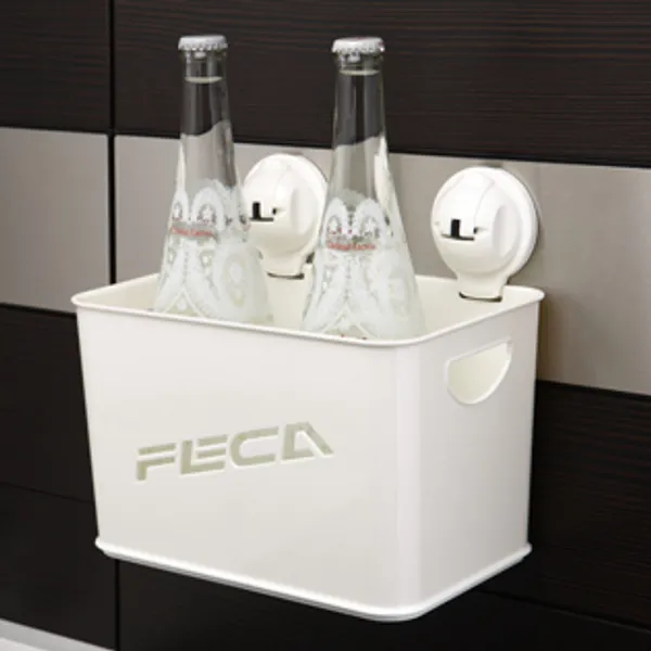 D5_Diana_Storage_Basket_with_2_Suction_Cup_-_White_-_Capacity:_10_kg