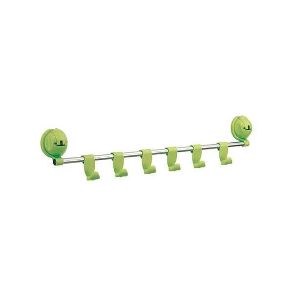 Green_ABS_Stainless_Steel_6_Hooks_Rail