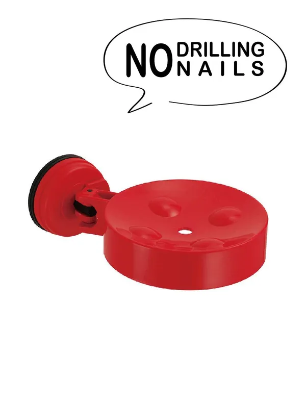 Red_ABS_Plastic_Round_Soap_Holder