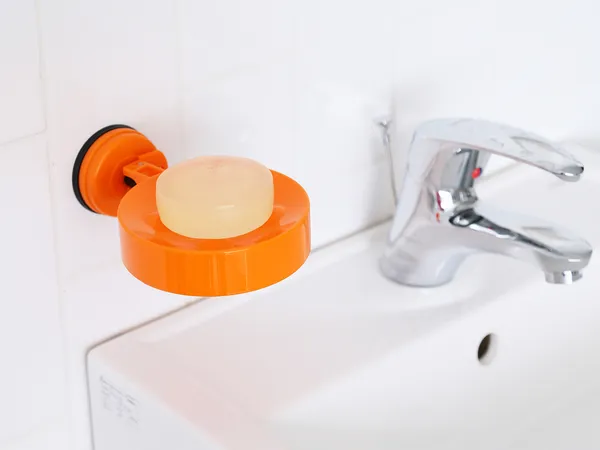 Orange_ABS_Plastic_Round_Soap_Holder