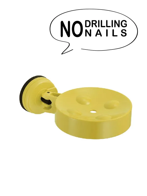 Yellow_ABS_Plastic_Round_Soap_Holder