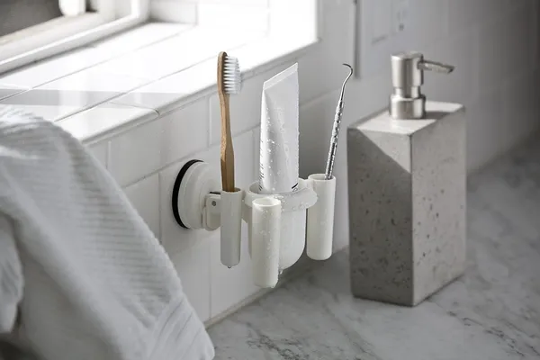 1_kg_Capacity__White_Heat_Resistant_Toothbrush__Holder_with_Suction_Cup_for_Bathroom