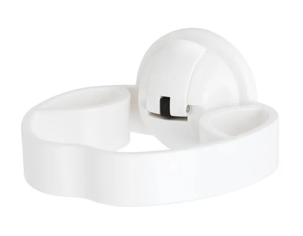 White_ABS_Heavy_Duty_Damage_Free_Wall_Mounted_Compact_Hair_Dryer_&_Brush_Holder_Holster_Heavy_Duty_Suction_Cup