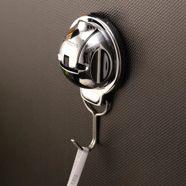 Silver_ABS_Plastic_Heavy_Duty_Push_&_Lock_Wire_Kitchen_Utensil_Tools_Suction_Hook