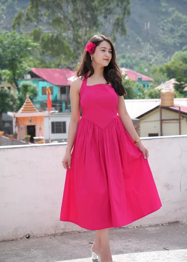 Barbie_Pink_Midi_Dress