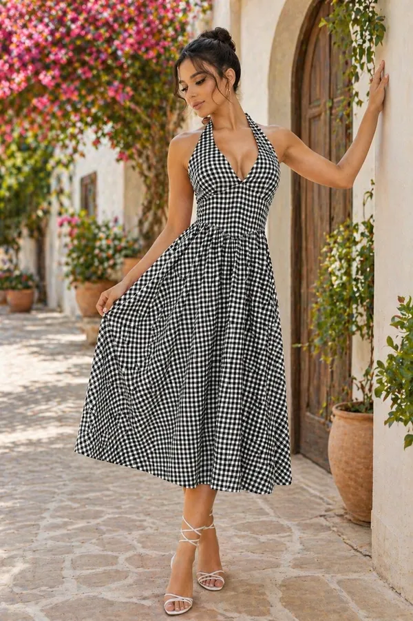 polo halter dress Just Small Talk Halter Mini Dress Pearl