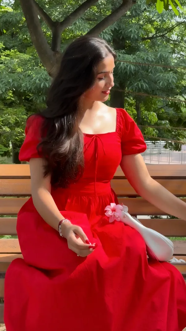 Tie-Up_Fit_&_Flare_Midi_Dress_with_Puff_Sleeves