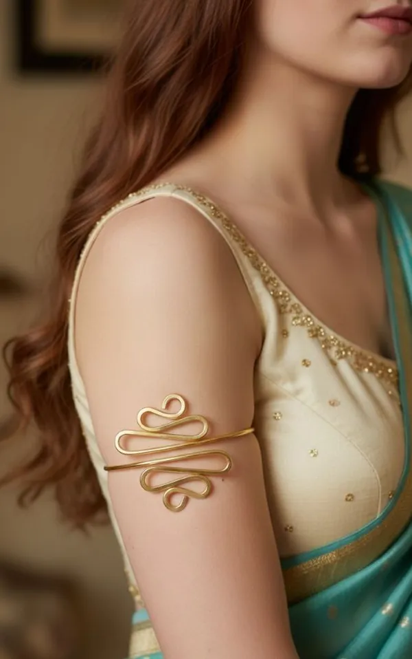 Handmadecraft_Brass_Gold-Plated_Armlet