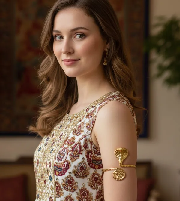 Handmadecraft_Brass_Gold-Plated_Armlet