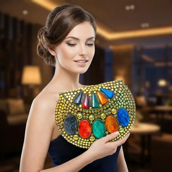 Handmadecraft_Formal,_Party_Multicolor_Clutch