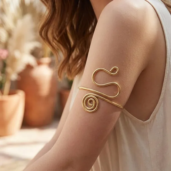 Handmadecraft_Brass_Gold-Plated_Armlet