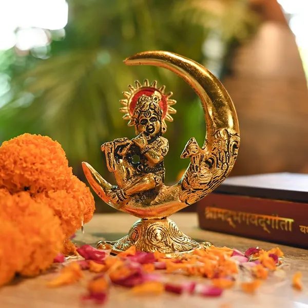 Golden_Metal_Gopal_Seation_On_Moon_For_Home_Temple_Decoration