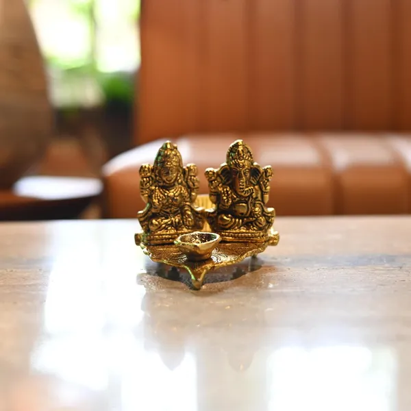 Golden_Metal_Laxmi,_Ganesh_With_Diya_For_Home_Temple_Decoration