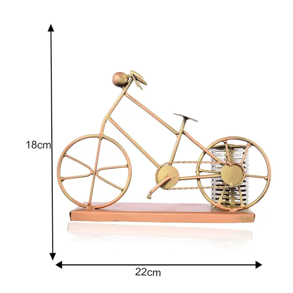 Gold_Metal_Antique_Golden_Cycle_Pen_Holders/Pen_Stand_For_Office_Desk//Study_Table//Gifting