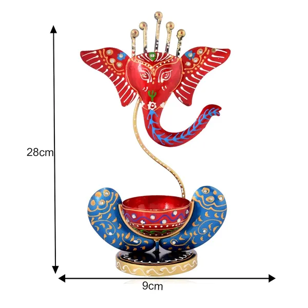 Red_Metal_Ganesh_Hand_Painted_Tealight_Candle_Holder_For_Living_Room_Decorative_Showpiece_For_Home_Decor